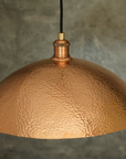 Solid Copper Pendant Light - Hammered Copper Pendant ligh