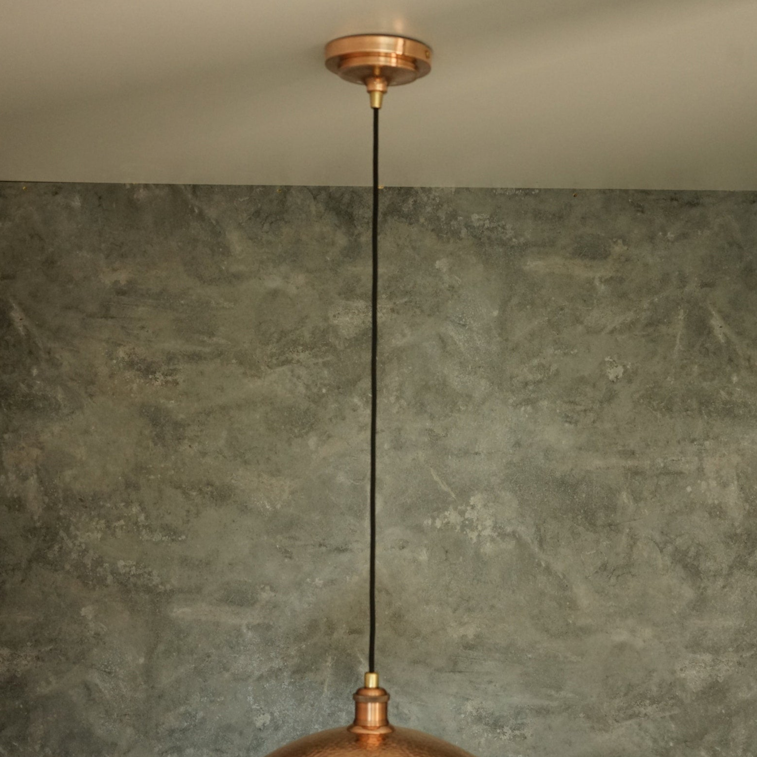 Solid Copper Pendant Light - Hammered Copper Pendant ligh