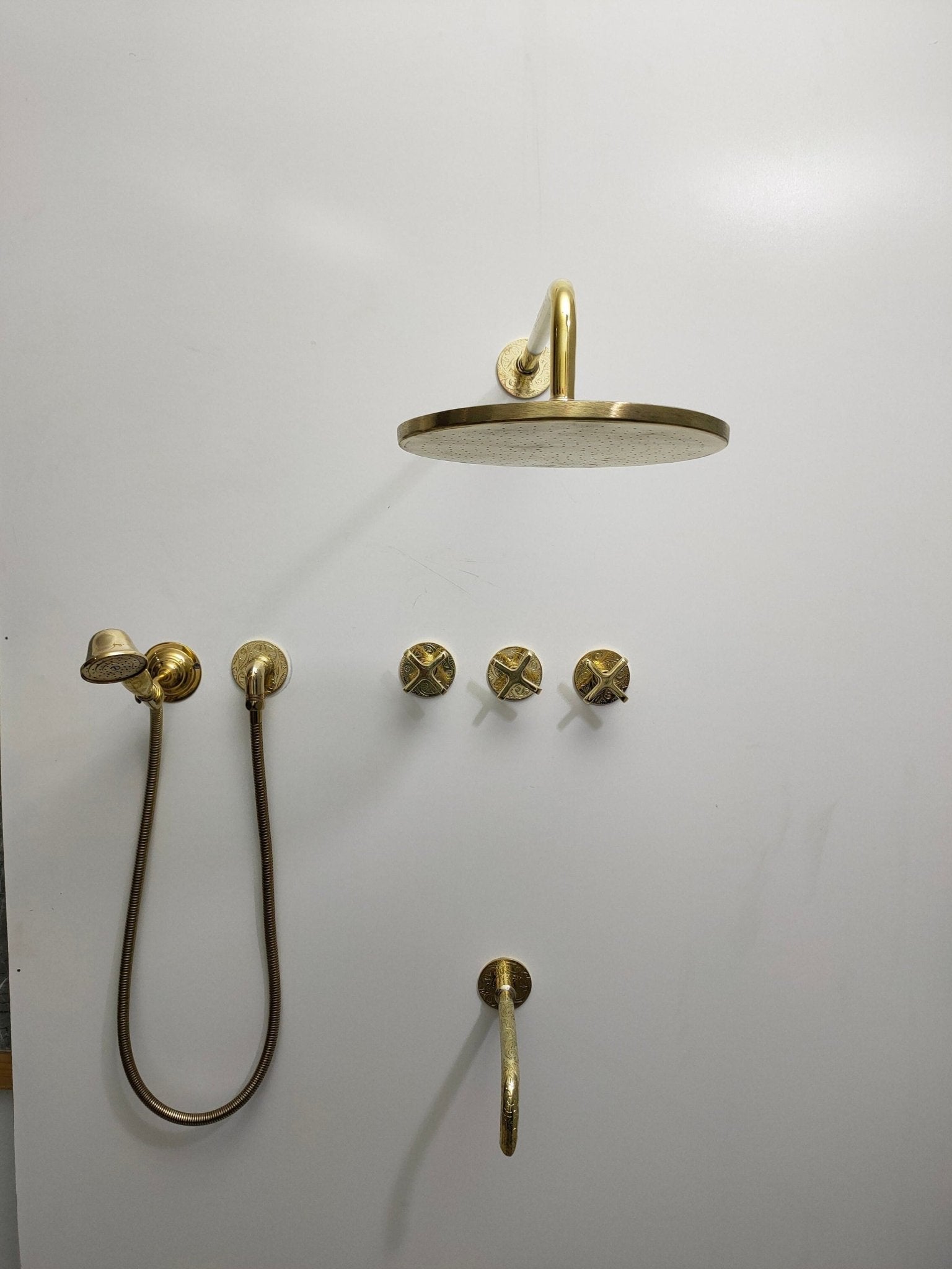 Solid Brass Exposed Shower Set - Brasspure