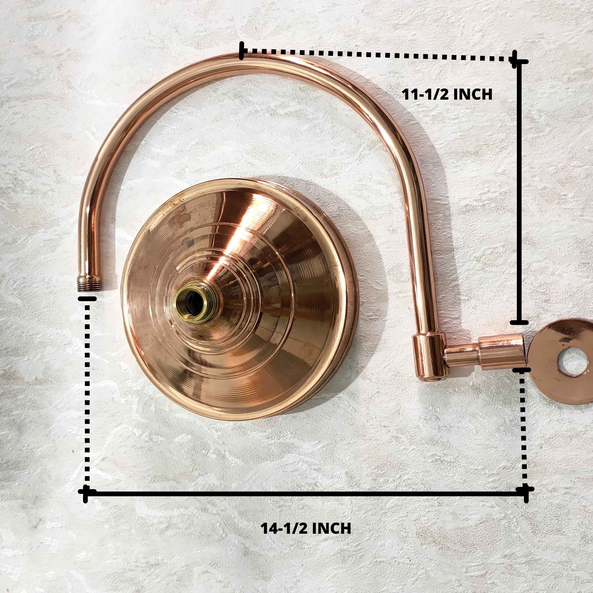 Solid Copper Dome Showerhead - Brasspure