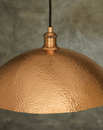 Solid Copper Pendant Light - Hammered Copper Pendant ligh - Brasspure