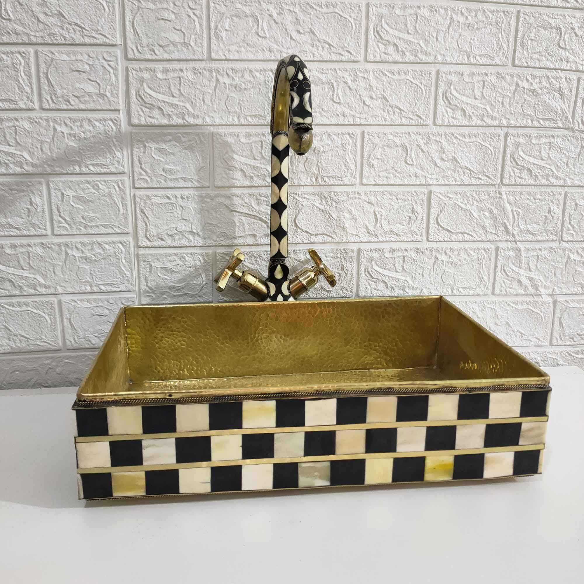 Square Vessel Sink - Brasspure