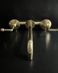 Unlacquered Brass Bathroom Faucet with Lever Handles - Brasspure