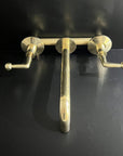 Unlacquered Brass Bathroom Faucet with Lever Handles - Brasspure