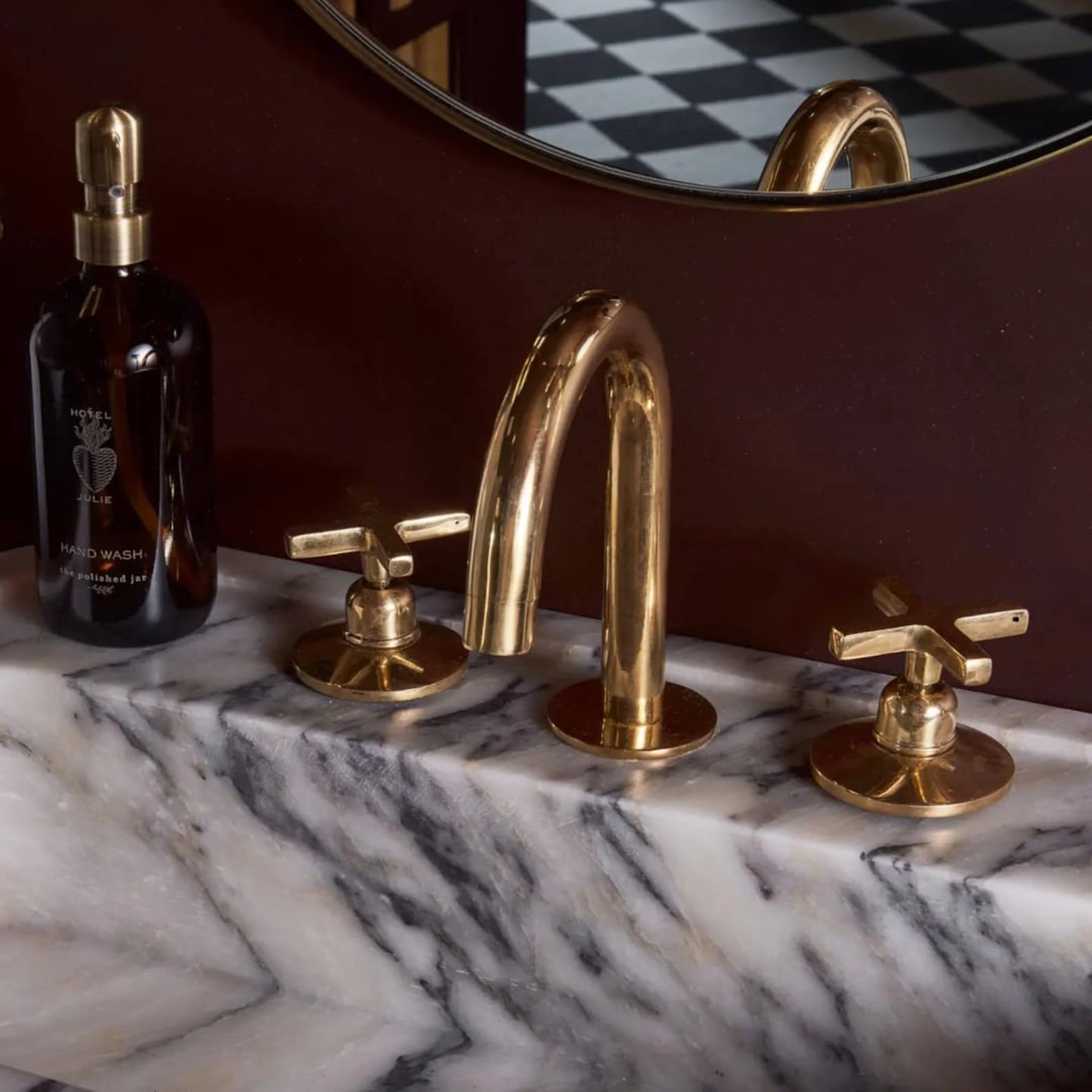 Unlacquered Brass Deck Mounted Faucet - Brasspure