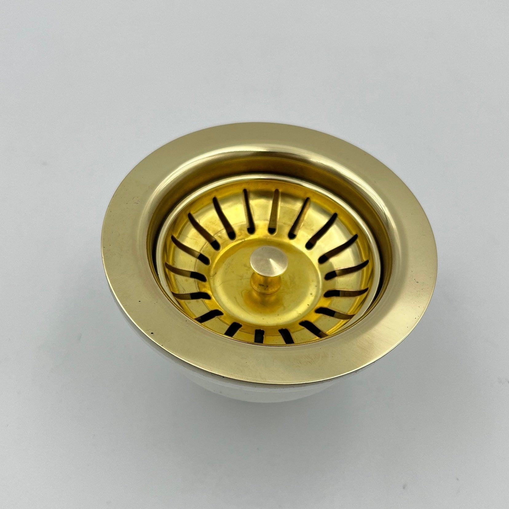 Unlacquered Brass Drain Kitchen Sink - Brasspure