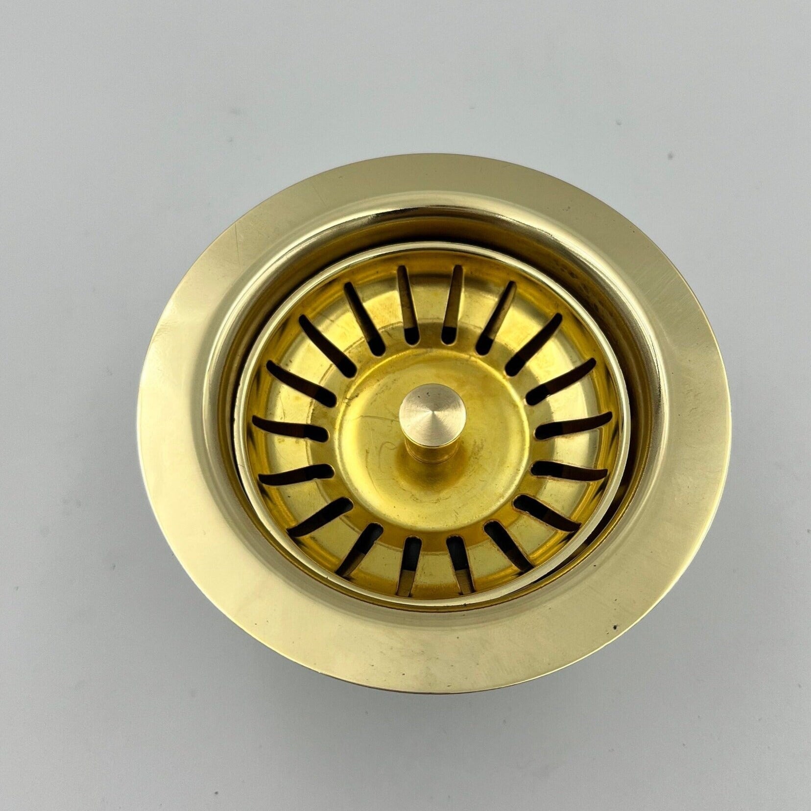 Unlacquered Brass Drain Kitchen Sink - Brasspure