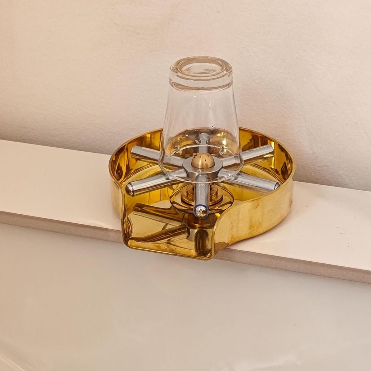 Unlacquered Brass Glass Rinser - Brasspure