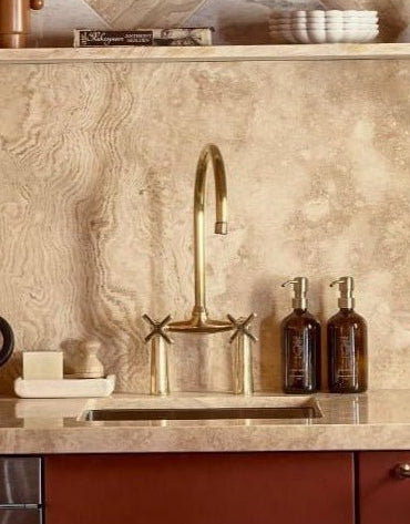 Unlacquered Brass Kitchen Faucet - Brasspure