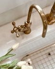 Unlacquered Brass Kitchen Faucet - Brasspure