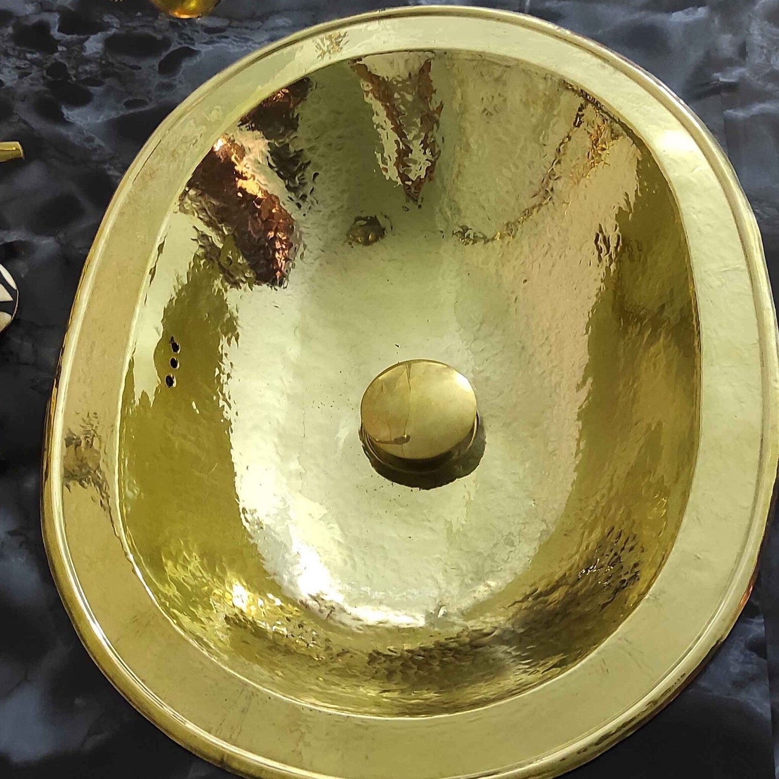 Unlacquered Brass Oval Sink 18" - Brasspure