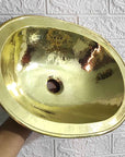 Unlacquered Brass Oval Sink 18" - Brasspure