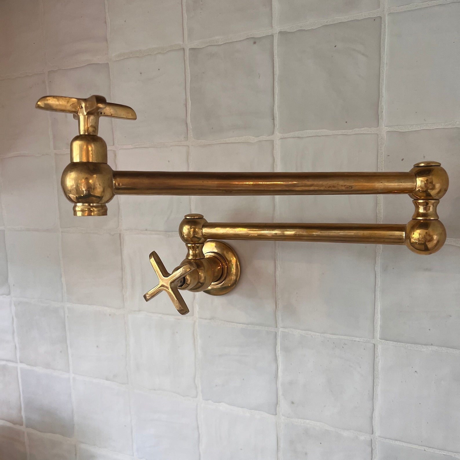 Unlacquered Brass Pot Filler - Brasspure