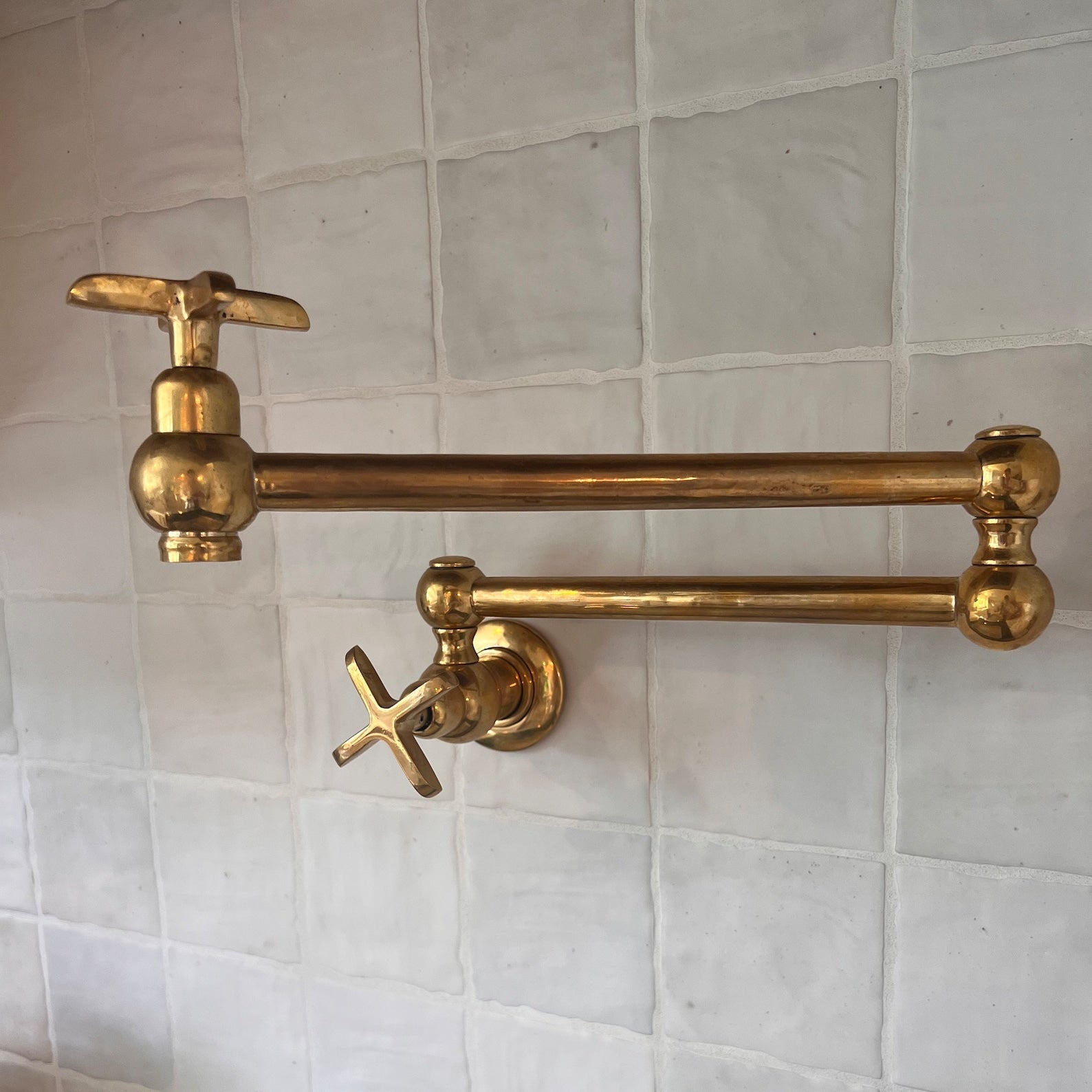 Unlacquered Brass Pot Filler - Brasspure