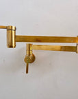 Unlacquered Brass Pot Filler Kitchen Faucet - Brasspure