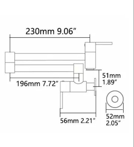 Unlacquered Brass Pot Filler Kitchen Faucet - Brasspure