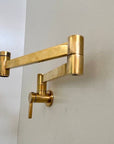 Unlacquered Brass Pot Filler Kitchen Faucet - Brasspure