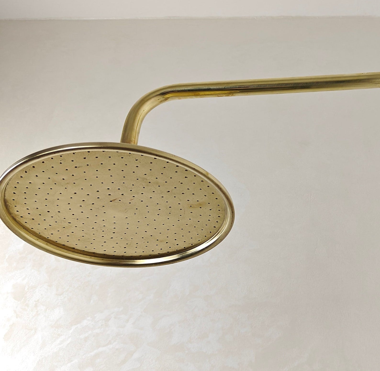 Unlacquered Brass Shower System - Brasspure