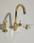 Unlacquered Brass Single Hole Kitchen Faucet - Brasspure