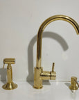 Unlacquered Brass Single Hole Kitchen Faucet - Brasspure