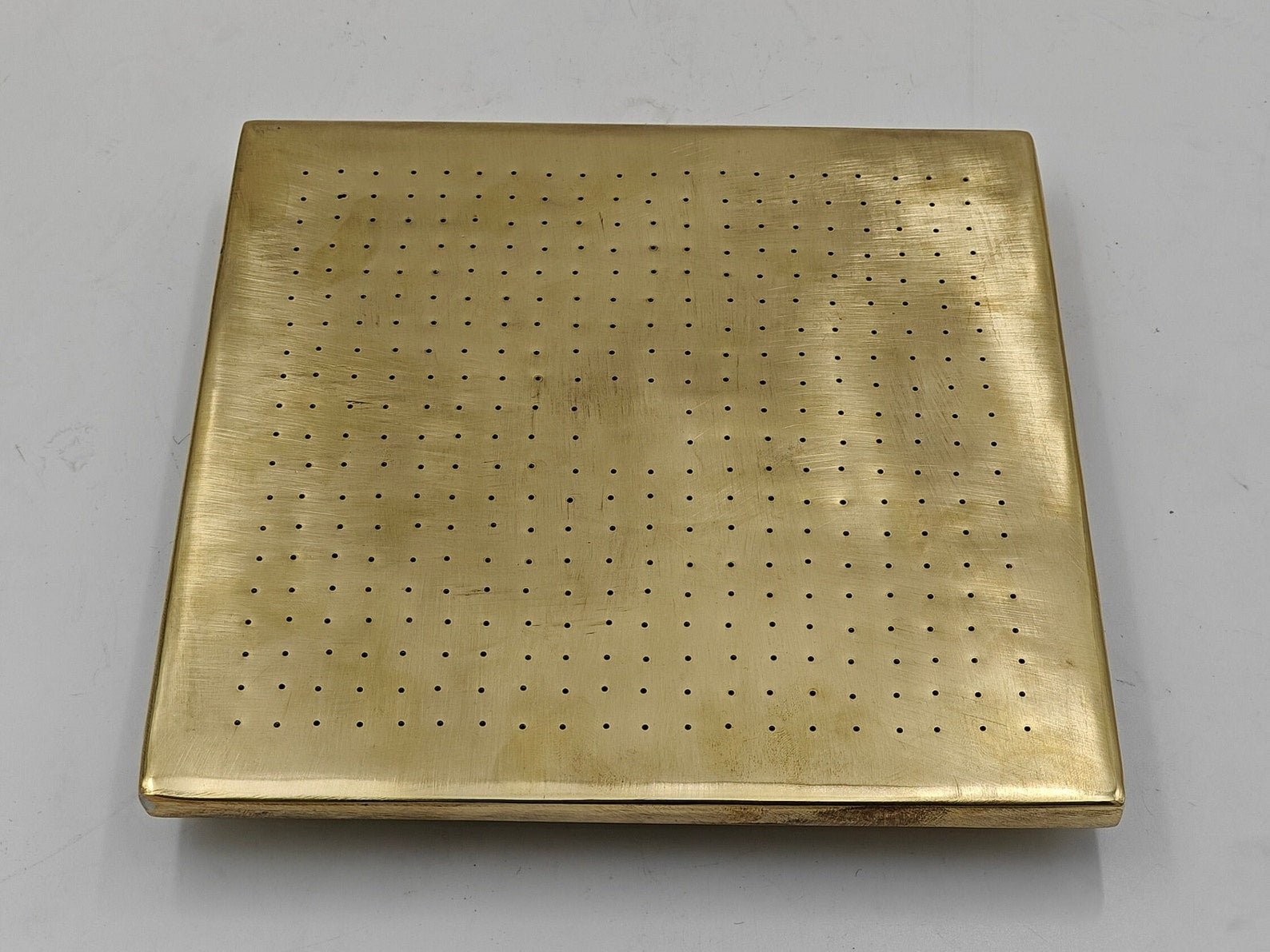 Unlacquered Brass Square Shower Head - Brasspure