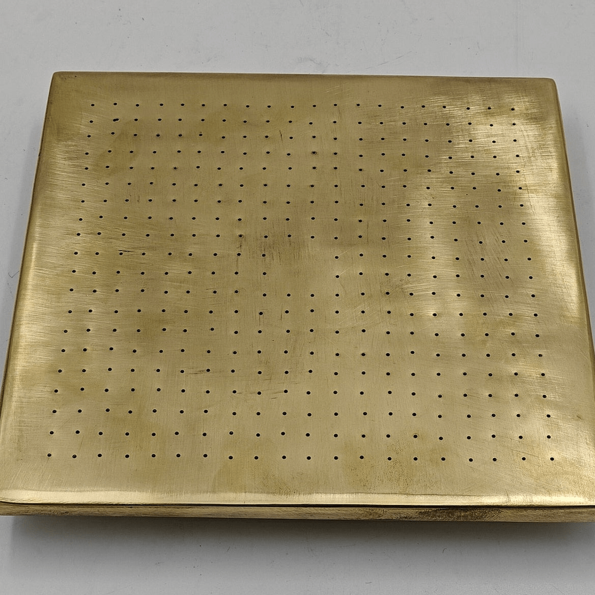 Unlacquered Brass Square Shower Head - Brasspure