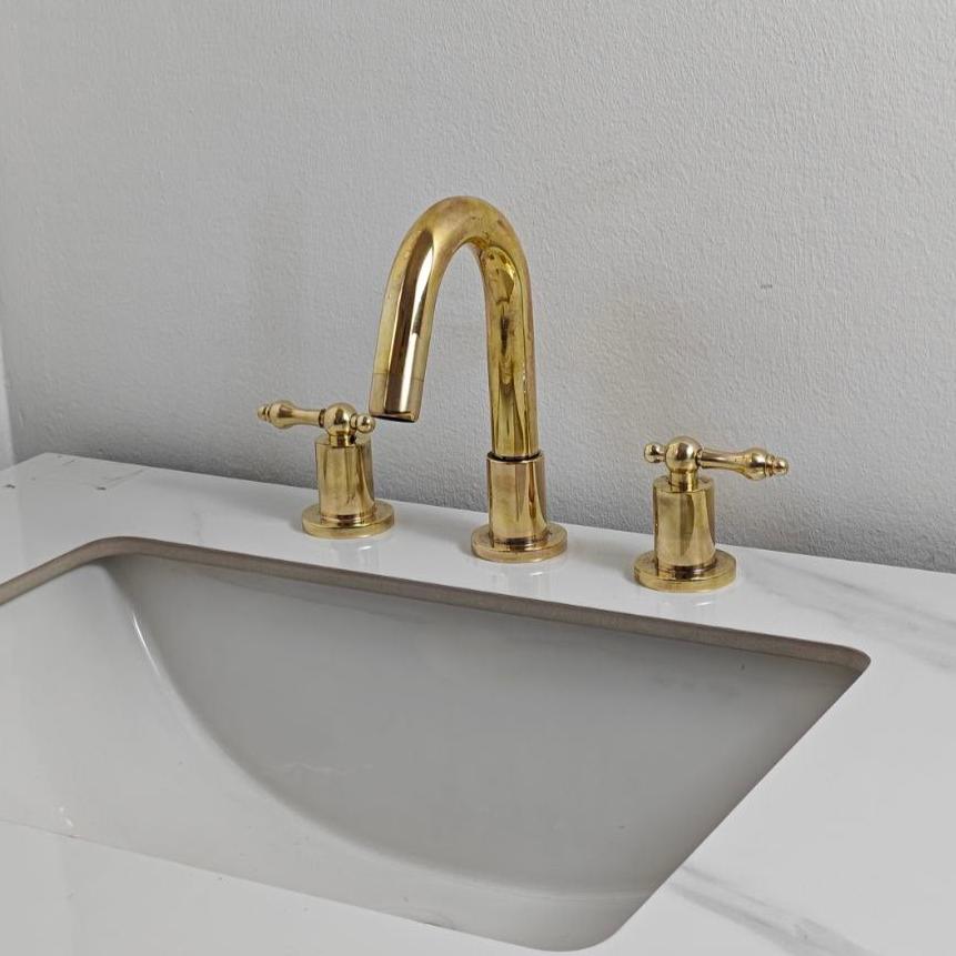 Unlacquered Brass Vanity Faucet - Brasspure