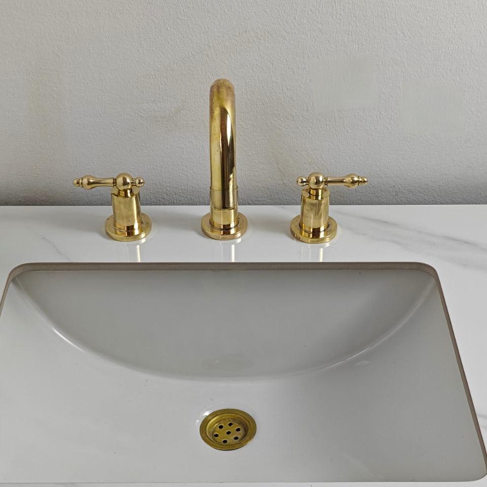 Unlacquered Brass Vanity Faucet - Brasspure