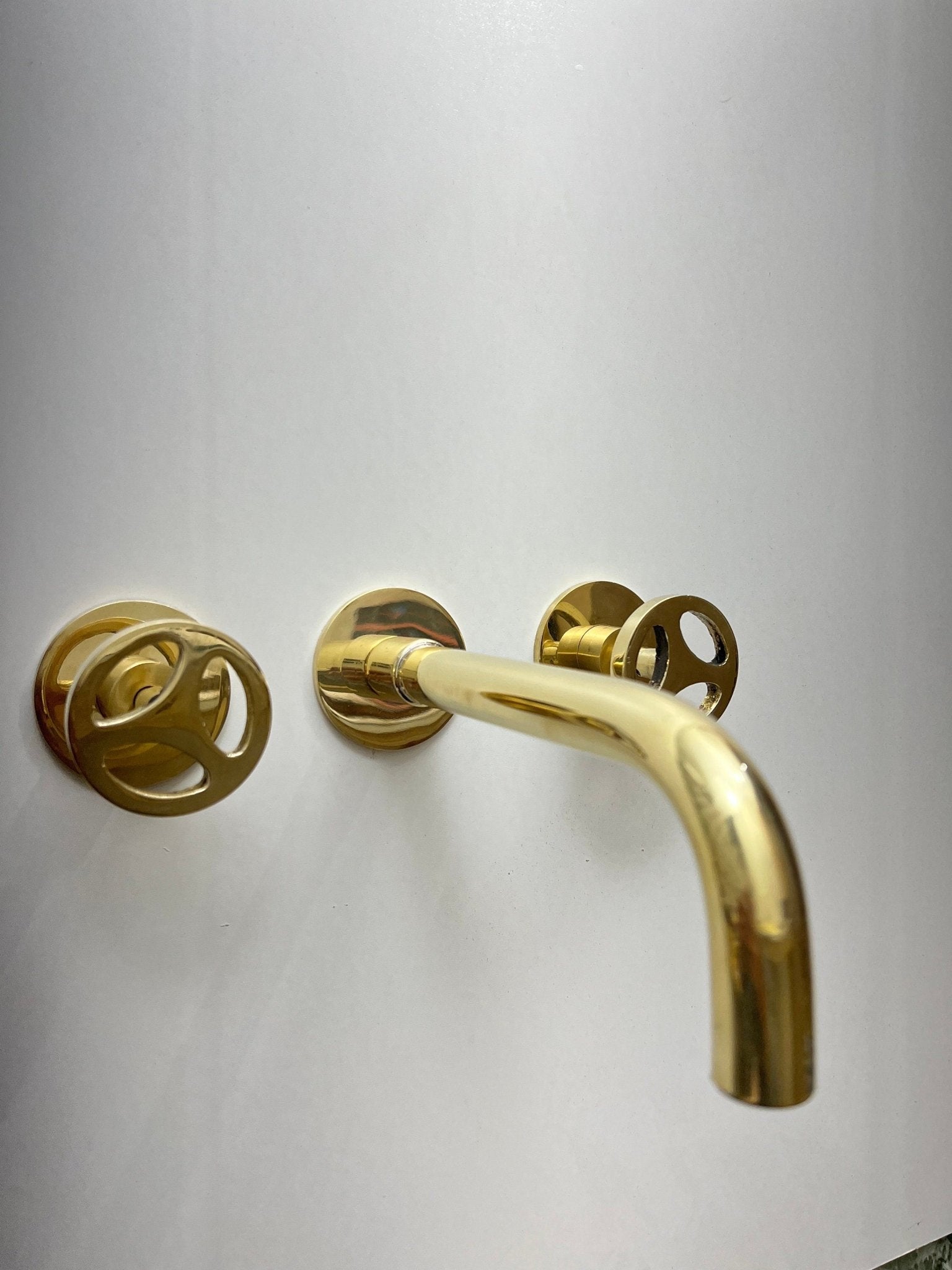 Unlacquered Brass Wall Mount Faucet - Brasspure