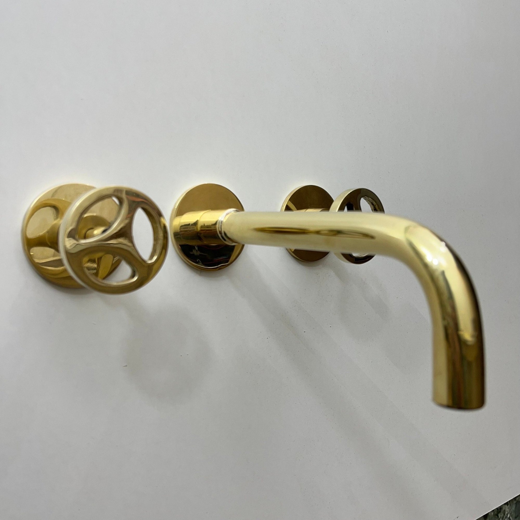 Unlacquered Brass Wall Mount Faucet - Brasspure