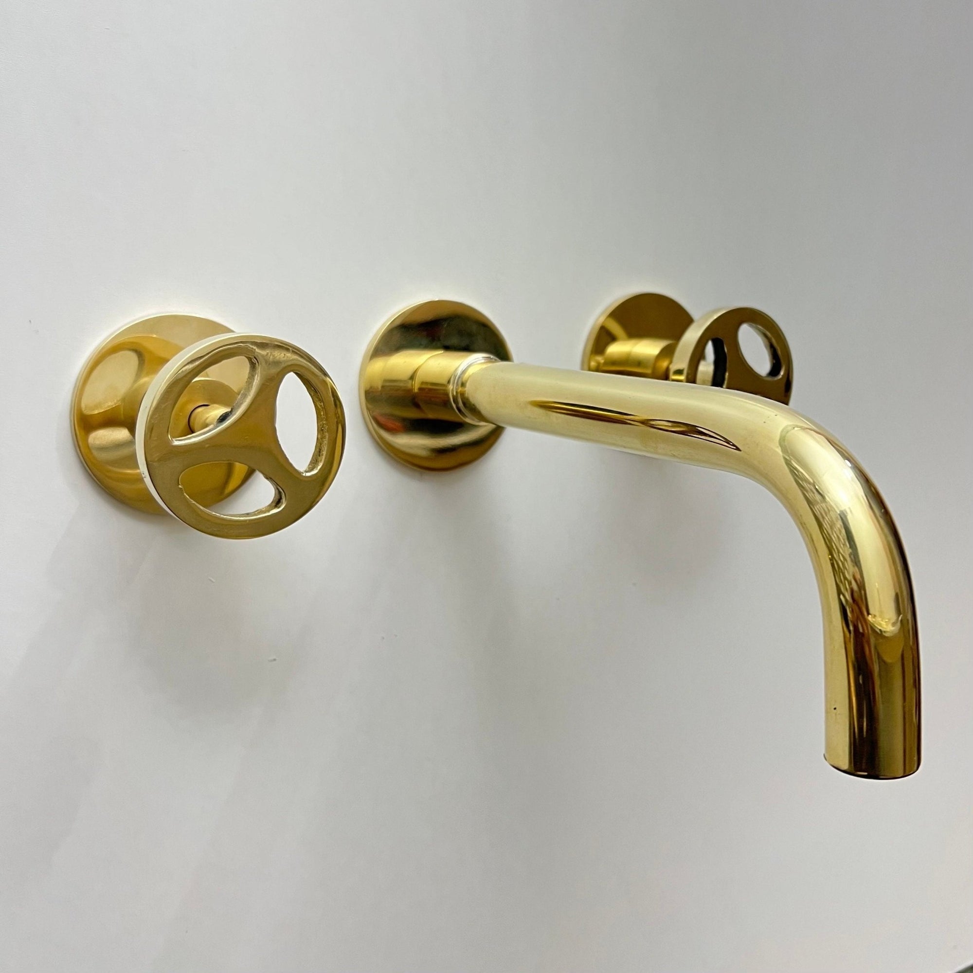 Unlacquered Brass Wall Mount Faucet - Brasspure