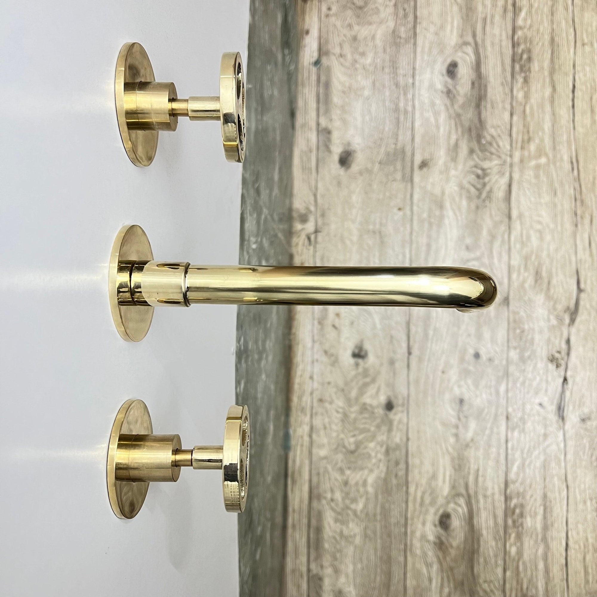 Unlacquered Brass Wall Mount Faucet - Brasspure