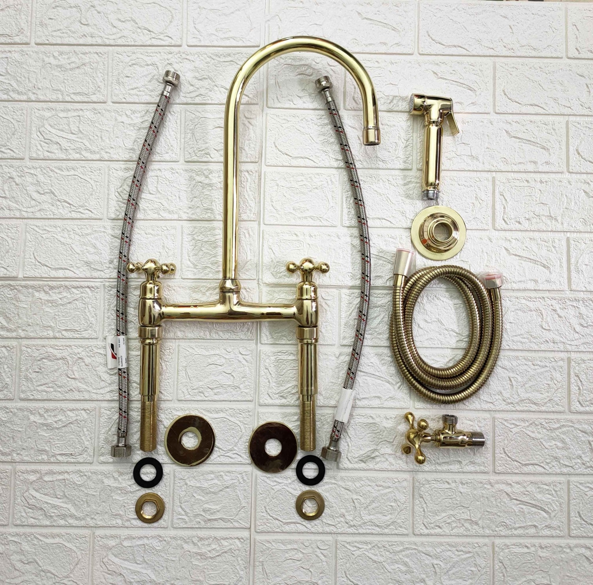 Unlacquered Natural Brass Kitchen Faucet – Brasspure